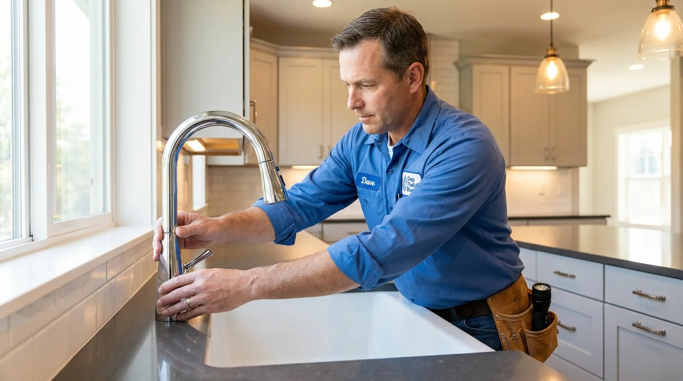 Kitchen faucet installation by Johns Plumbing LLC in Three Forks